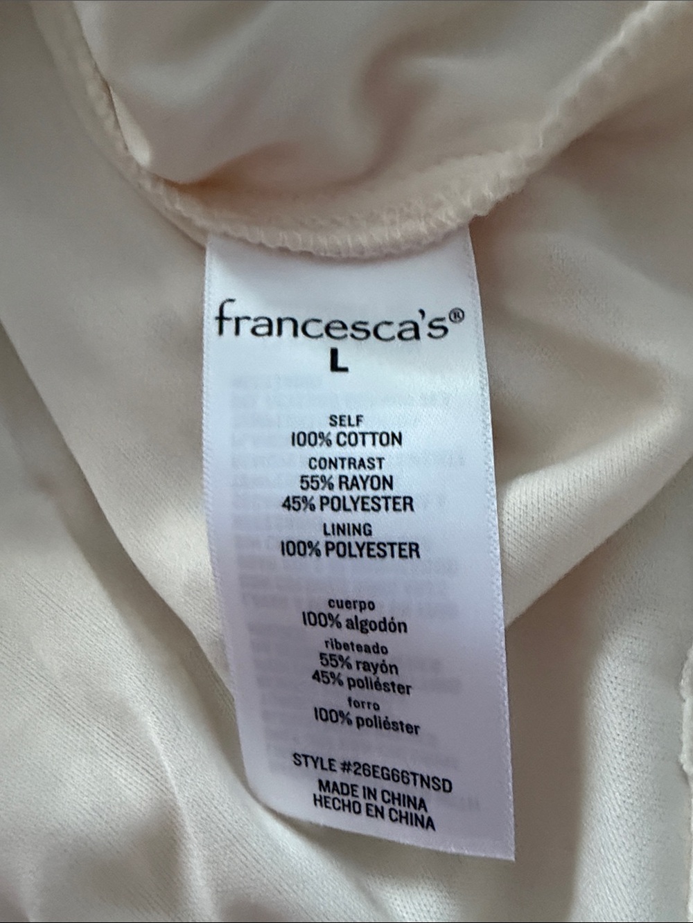 Audrey Parks Cream Colored Maxi Dress with Black Ties - Picture 6 of 6